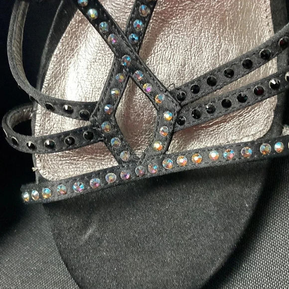 ADRIANNA PAPELL WO SIZE 10 BLACK 5”HEEL LEATHER HIGH HEEL SHOE ANKLE STRAPS - Picture 5 of 14